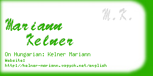 mariann kelner business card